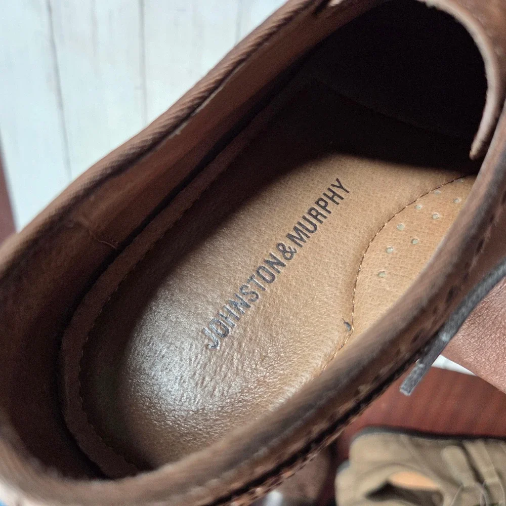 Johnston & Murphy leather has